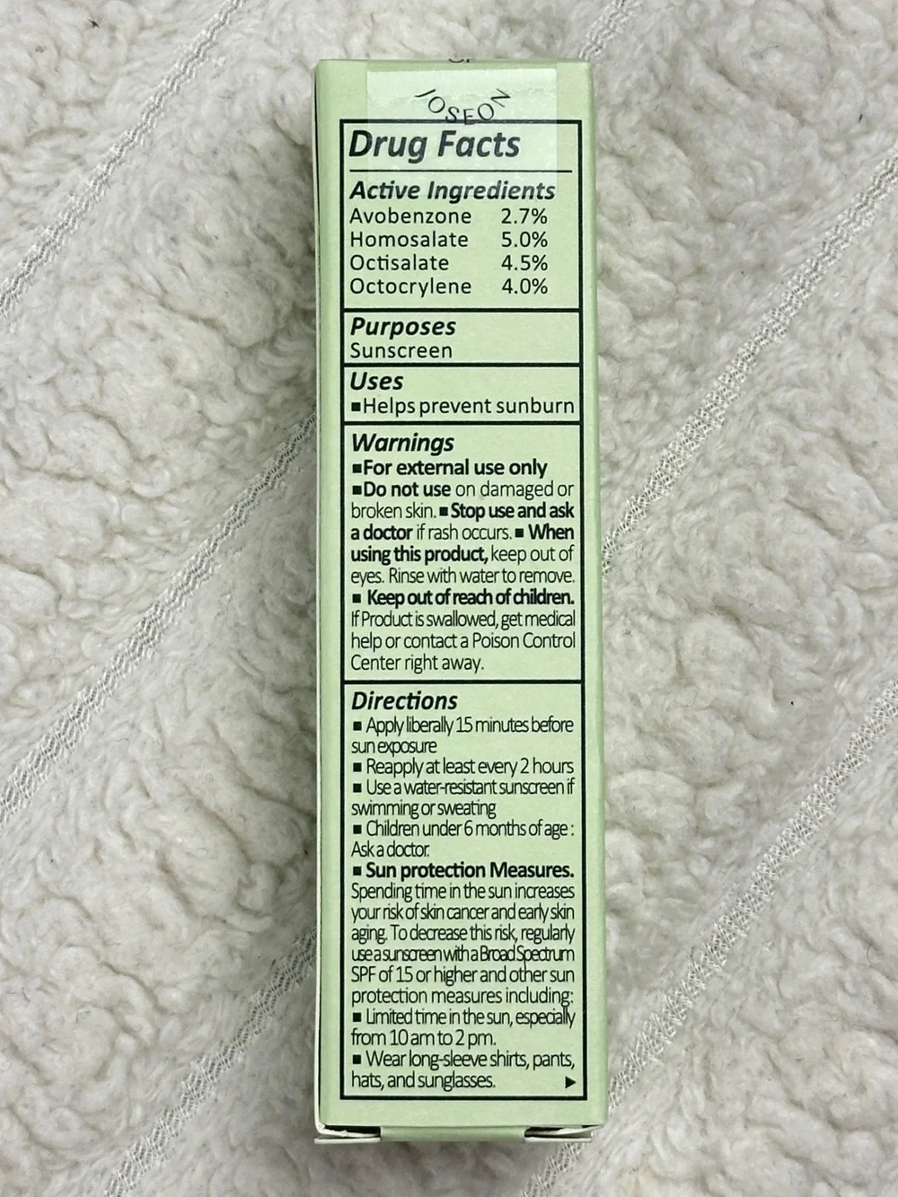 Beauty of Joseon GreenTea Moisturizer Sunscreen